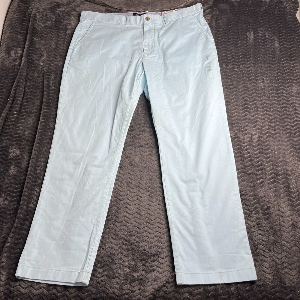 Tommy Hilfiger Mens 40x32 Custom Fit Flat Front Light Blue Dress Pant Jeans NWT
